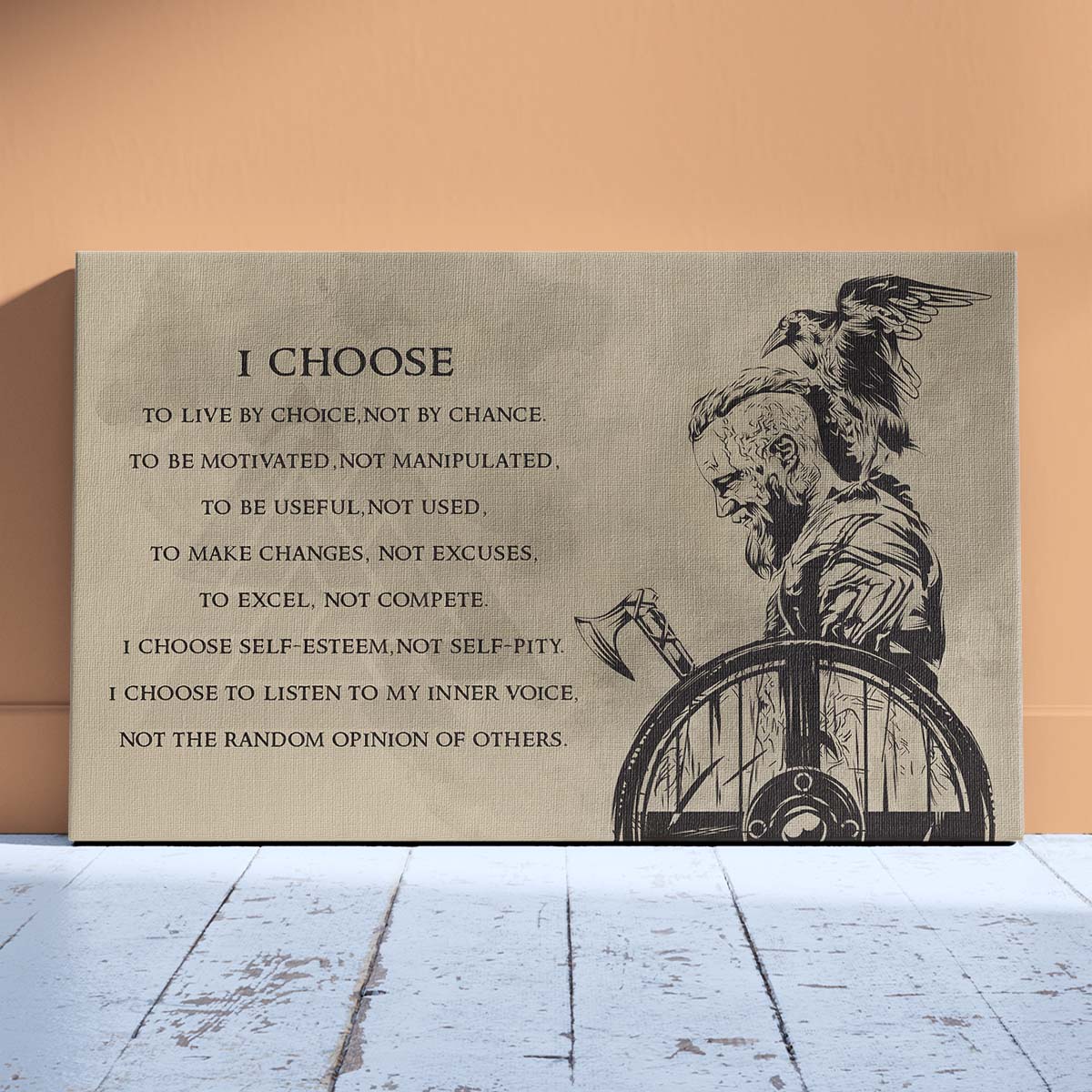 Viking Wall Art - Viking Poster - Viking Canvas - I Choose - Ragnar Lodbrok - VK040 - Horizontal Poster - Horizontal Canvas