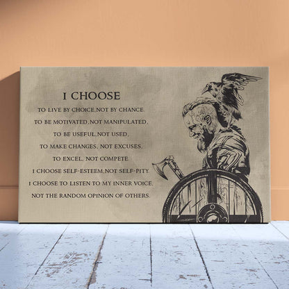 Viking Wall Art - Viking Poster - Viking Canvas - I Choose - Ragnar Lodbrok - VK040 - Horizontal Poster - Horizontal Canvas