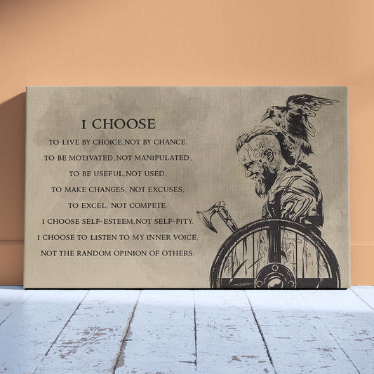 Viking Wall Art - Viking Poster - Viking Canvas - I Choose - Ragnar Lodbrok - VK040 - Horizontal Poster - Horizontal Canvas