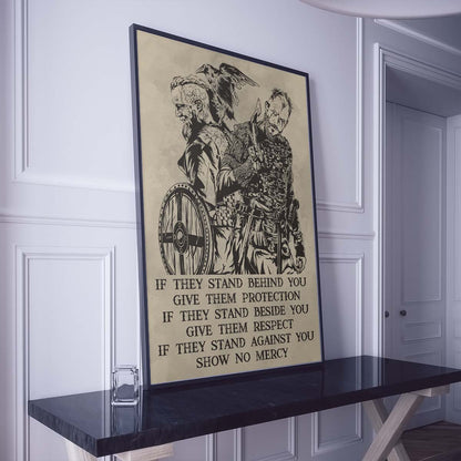 Viking Wall Art - Viking Poster - Viking Canvas - If - Show No Mercy - VK045 - Vertical Poster - Vertical Canvas
