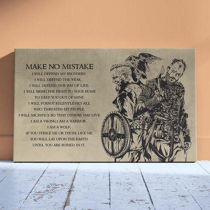 Viking Wall Art - Viking Poster - Viking Canvas - Make No Mistake - Ragnar Lodbrok - VK057 - Horizontal Poster - Horizontal Canvas