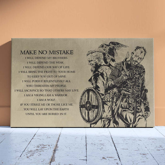 Viking Wall Art - Viking Poster - Viking Canvas - Make No Mistake - Ragnar Lodbrok - VK057 - Horizontal Poster - Horizontal Canvas