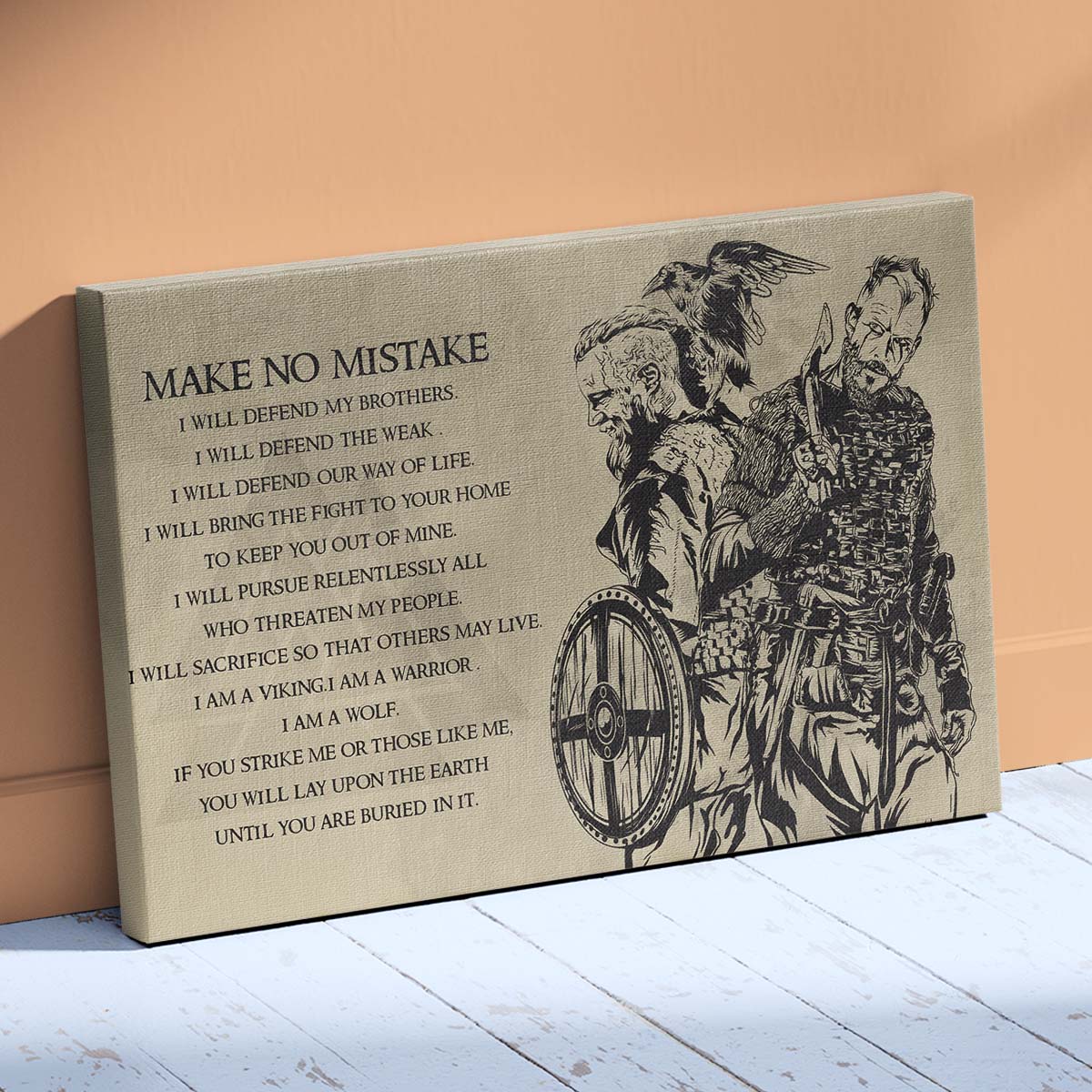 Viking Wall Art - Viking Poster - Viking Canvas - Make No Mistake - Ragnar Lodbrok - VK057 - Horizontal Poster - Horizontal Canvas