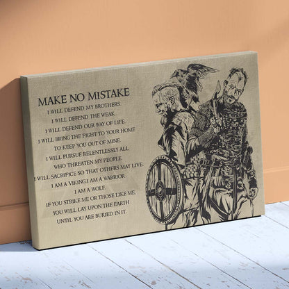 Viking Wall Art - Viking Poster - Viking Canvas - Make No Mistake - Ragnar Lodbrok - VK057 - Horizontal Poster - Horizontal Canvas