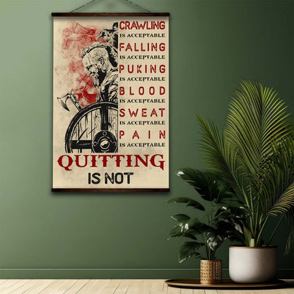 Viking Wall Art - Viking Poster - Viking Canvas - Quitting Is Not - VK047 - Vertical Poster - Vertical Canvas