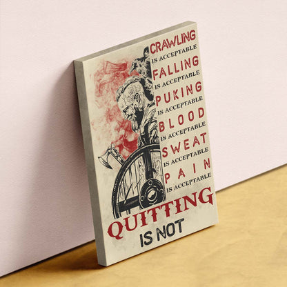 Viking Wall Art - Viking Poster - Viking Canvas - Quitting Is Not - VK047 - Vertical Poster - Vertical Canvas