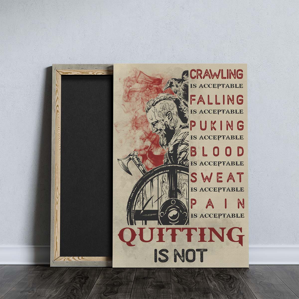 Viking Wall Art - Viking Poster - Viking Canvas - Quitting Is Not - VK047 - Vertical Poster - Vertical Canvas