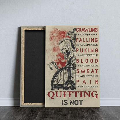 Viking Wall Art - Viking Poster - Viking Canvas - Quitting Is Not - VK047 - Vertical Poster - Vertical Canvas