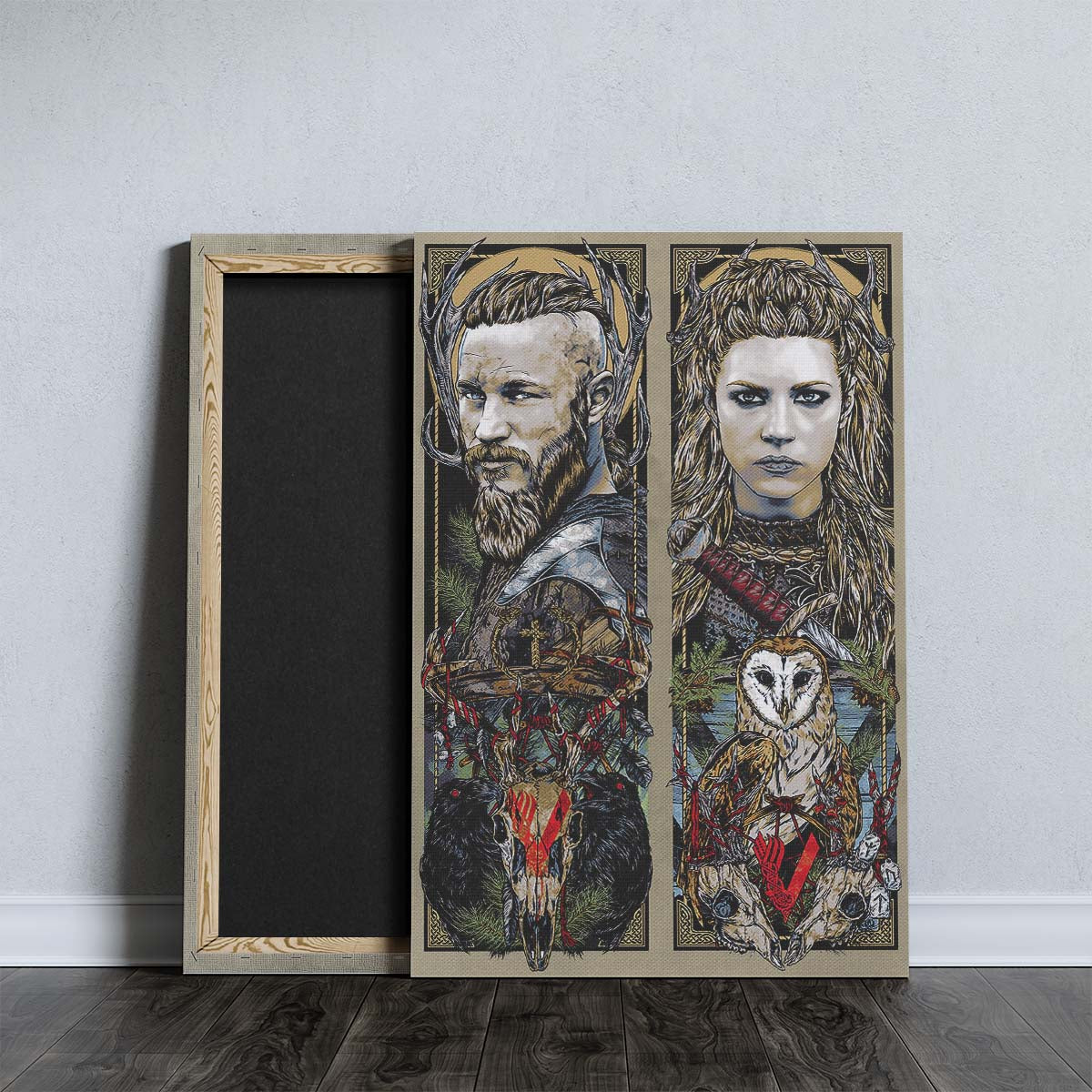 Viking Wall Art - Viking Poster - Viking Canvas - Ragnar & Lagertha - VK005 - Vertical Poster - Vertical Canvas