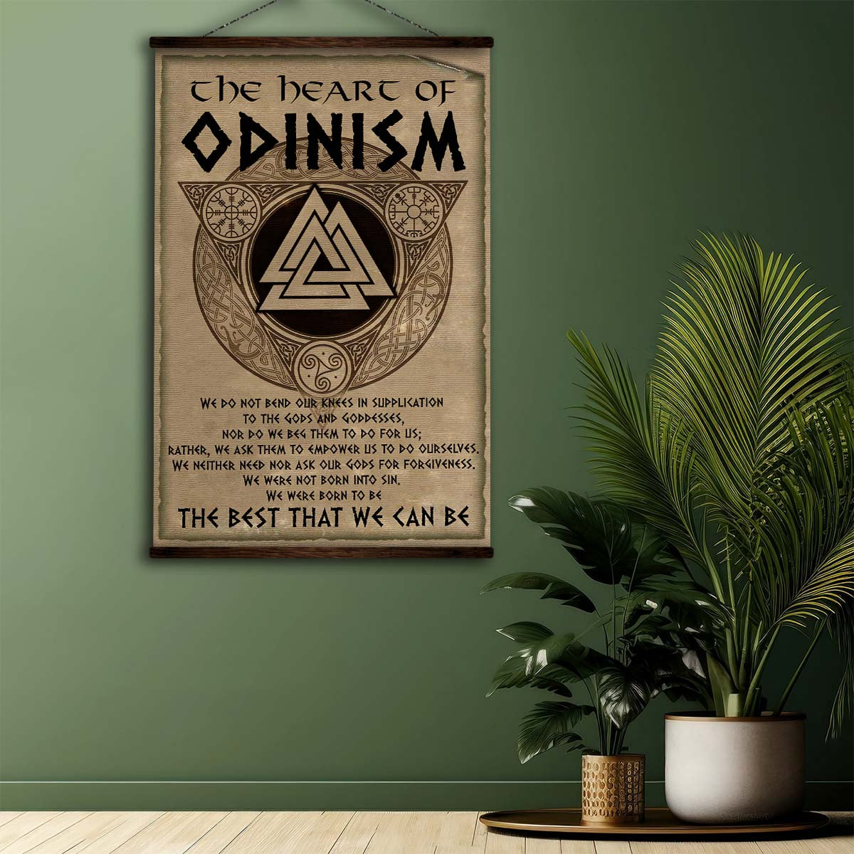 Viking Wall Art - Viking Poster - Viking Canvas - The Heart Of Odinism - VK004 - Vertical Poster - Vertical Canvas