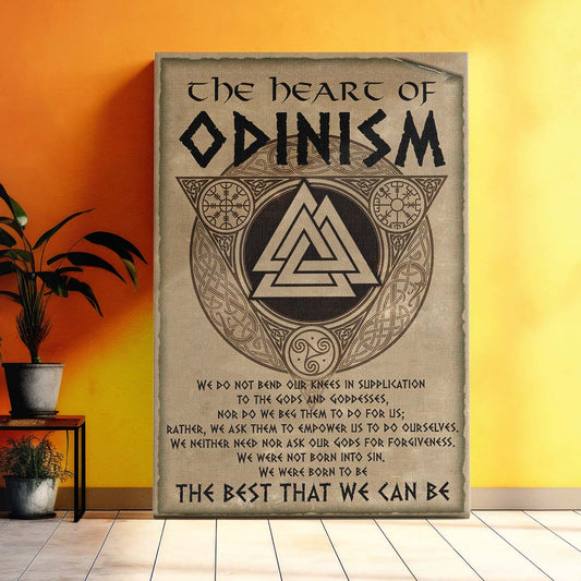Viking Wall Art - Viking Poster - Viking Canvas - The Heart Of Odinism - VK004 - Vertical Poster - Vertical Canvas