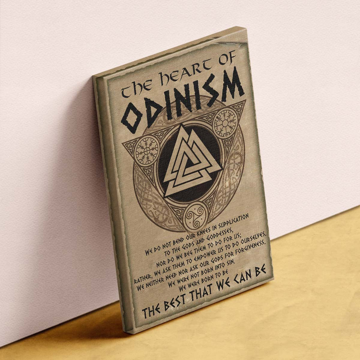 Viking Wall Art - Viking Poster - Viking Canvas - The Heart Of Odinism - VK004 - Vertical Poster - Vertical Canvas