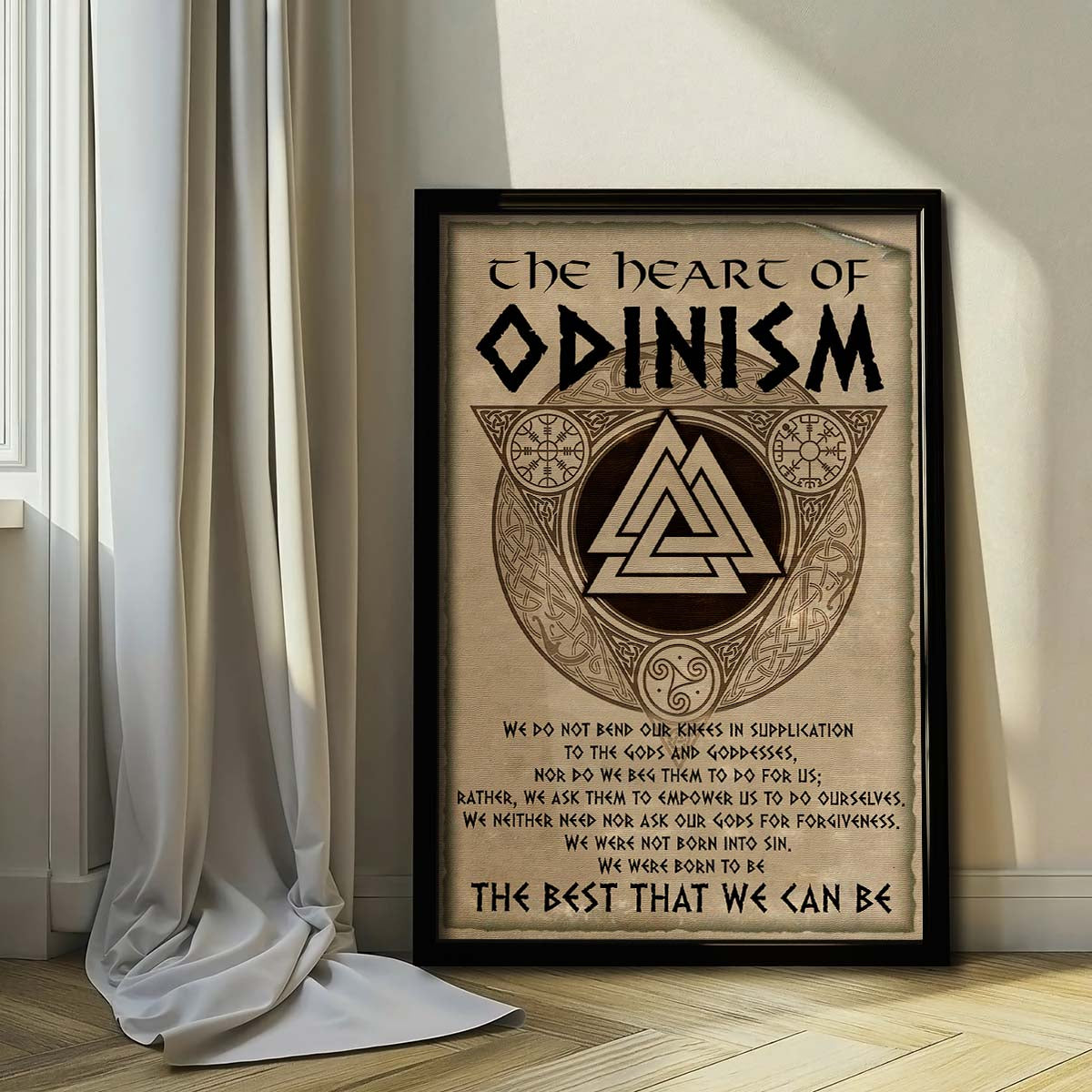 Viking Wall Art - Viking Poster - Viking Canvas - The Heart Of Odinism - VK004 - Vertical Poster - Vertical Canvas