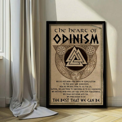 Viking Wall Art - Viking Poster - Viking Canvas - The Heart Of Odinism - VK004 - Vertical Poster - Vertical Canvas
