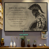 WA031 - Make No Mistake - English - Spartan - Horizontal Poster - Horizontal Canvas - Warrior Poster