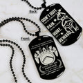 WAD051 - Call On Me Brother - Don't Quit - Warrior Dog Tag - Engrave Double Black Dog Tag