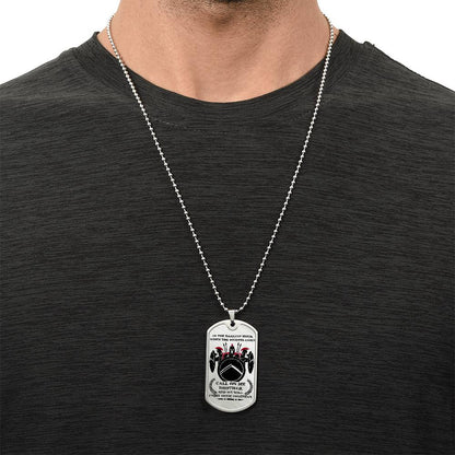 Warrior - Call On Me Brother - Sparta - Spartan - Warrior Dog Tag - Military Ball Chain - Luxury Dog Tag