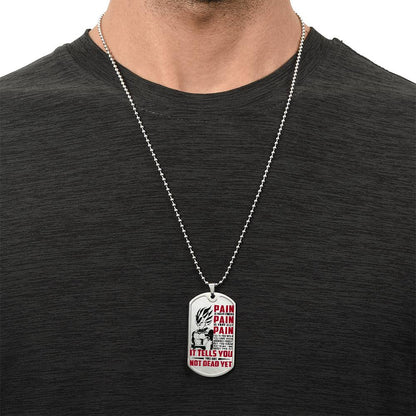 Dragon Ball - PAIN - You Are Not Dead Yet - Vegeta - Supper Saiyan Blue - Dragon Ball Dog Tag - Military Ball Chain - Luxury Dog Tag