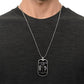 Samurai - Call On me Brother - Bushido - Katana - Ronin - Miyamoto Musashi - Galaxy - Black Dog Tag - Samurai Dog Tag - Military Ball Chain - Luxury Dog Tag