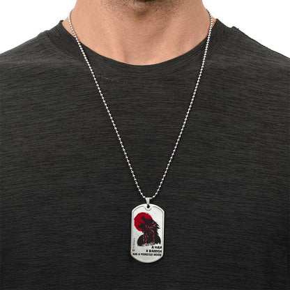 Dragon Ball - A Man - A Warrior - A Monster Inside - Goku - Dragon Ball Dog Tag - Military Ball Chain - Luxury Dog Tag
