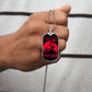 Samurai - That Which Does Not Kill Me - Should Run - Bushido - Katana - Ronin - Black Dog Tag - Samurai Dog Tag - Military Ball Chain - Luxury Dog Tag