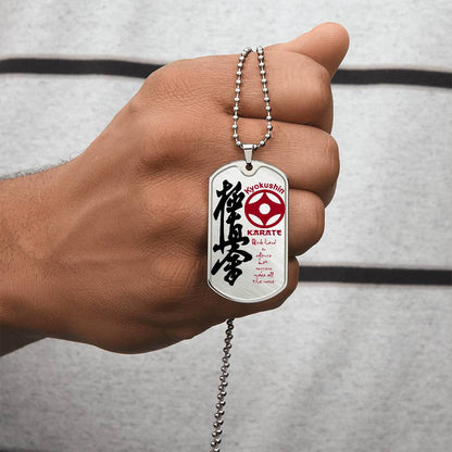 Karate - Work Hard In Silence Let Success Make All The Noise - Kyokushin Karate - Karate Dog Tag - Military Ball Chain - Luxury Dog Tag
