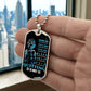 Dragon Ball - Quitting Is Not - Goku - Supper Saiyan Blue - Galaxy - Black Dog Tag - Dragon Ball Dog Tag - Military Ball Chain - Luxury Dog Tag