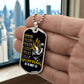 Dragon Ball - Quitting Is Not - Vegeta - Supper Saiyan - Black Dog Tag - Dragon Ball Dog Tag - Military Ball Chain - Luxury Dog Tag