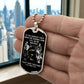 Knight Templar - Call On Me Brother - Galaxy - Black Dog Tag - Knight Templar Dog Tag - Military Ball Chain - Luxury Dog Tag