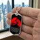 Samurai - IF - Show No Mercy - Bushido - Katana - Ronin - Galaxy - Black Dog Tag - Samurai Dog Tag - Military Ball Chain - Luxury Dog Tag