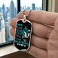 Dragon Ball - Quitting Is Not - Vegeta - Supper Saiyan Blue - Galaxy - Black Dog Tag - Dragon Ball Dog Tag - Military Ball Chain - Luxury Dog Tag