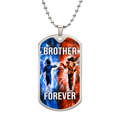 Dragon Ball - Brother Forever - Goku - Vegeta - Military Ball Chain - Luxury Dog Tag