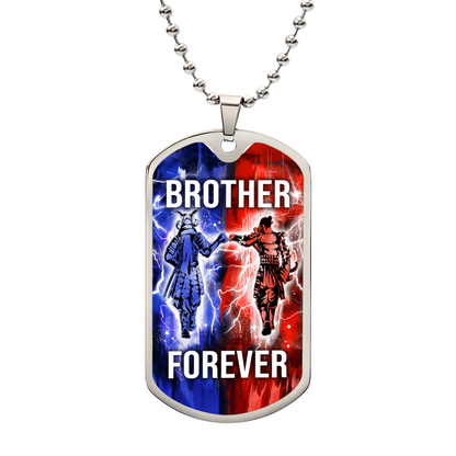Samurai - Brother Forever - Bushido - Katana - Ronin - Miyamoto Musashi - Military Ball Chain - Luxury Dog Tag