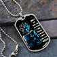 Dragon Ball - Don't Ever Think That The Reason - Goku - Galaxy - Black Dog Tag - Dragon Ball Dog Tag - Military Ball Chain - Luxury Dog Tag