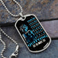 Dragon Ball - Quitting Is Not - Goku - Supper Saiyan Blue - Galaxy - Black Dog Tag - Dragon Ball Dog Tag - Military Ball Chain - Luxury Dog Tag