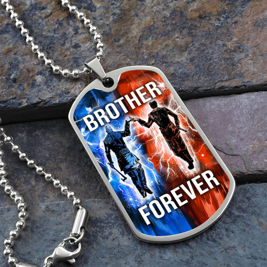 Viking - Brother Forever - Ragnar Lothbrok - Floki - Military Ball Chain - Luxury Dog Tag