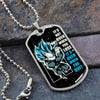 Dragon Ball - It's Not Over When You Lose - Vegeta - Supper Saiyan Blue - Galaxy - Black Dog Tag - Dragon Ball Dog Tag - Military Ball Chain - Luxury Dog Tag