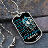 Dragon Ball - Quitting Is Not 2 - Vegeta - Supper Saiyan Blue - Black Dog Tag - Dragon Ball Dog Tag - Military Ball Chain - Luxury Dog Tag
