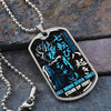 Dragon Ball - Fall Down Seven Times Stand Up Eight 2 - Goku - Supper Saiyan Blue - Black Dog Tag - Dragon Ball Dog Tag - Military Ball Chain - Luxury Dog Tag