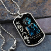 Dragon Ball - Fall Down Seven Times Stand Up Eight - Goku - Supper Saiyan Blue - Galaxy - Black Dog Tag - Dragon Ball Dog Tag - Military Ball Chain - Luxury Dog Tag
