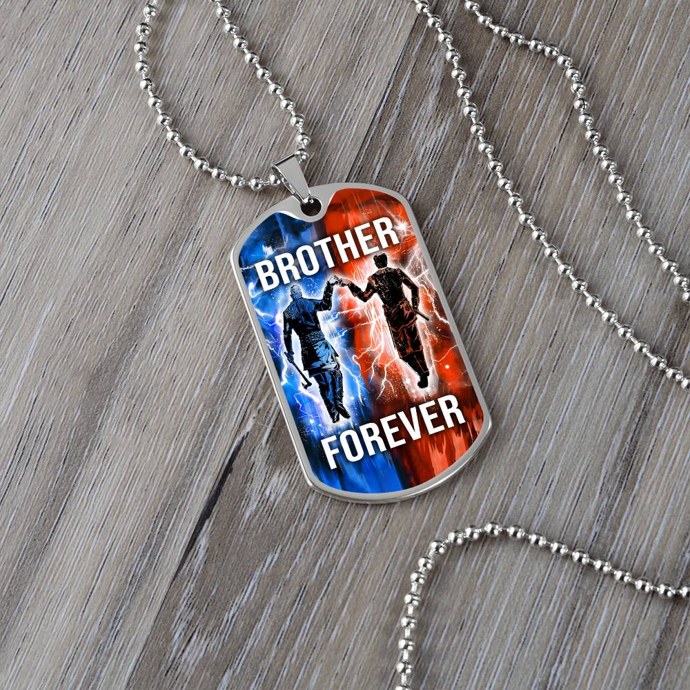 Viking - Brother Forever - Ragnar Lothbrok - Floki - Military Ball Chain - Luxury Dog Tag