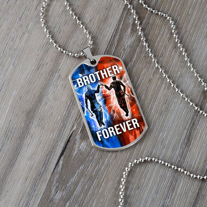 Viking - Brother Forever - Ragnar Lothbrok - Floki - Military Ball Chain - Luxury Dog Tag