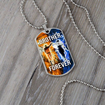 Naruto - Brother Forever - Uzumaki Naruto  - Uchiha Sasuke  - Military Ball Chain - Luxury Dog Tag