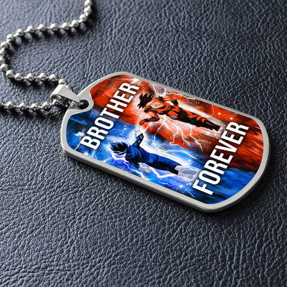 Dragon Ball - Brother Forever - Goku - Vegeta - Military Ball Chain - Luxury Dog Tag