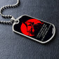 Samurai - I Just Know I'm Not Going To Lose - Bushido - Katana - Ronin - Black Dog Tag - Samurai Dog Tag - Military Ball Chain - Luxury Dog Tag