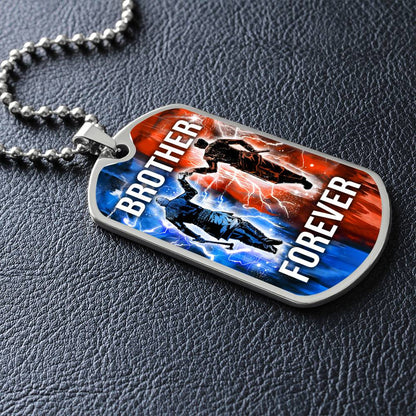 Viking - Brother Forever - Ragnar Lothbrok - Floki - Military Ball Chain - Luxury Dog Tag