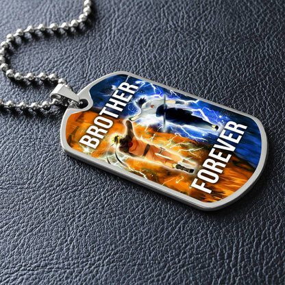 Naruto - Brother Forever - Uzumaki Naruto  - Uchiha Sasuke  - Military Ball Chain - Luxury Dog Tag