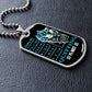 Dragon Ball - Quitting Is Not 2 - Vegeta - Supper Saiyan Blue - Black Dog Tag - Dragon Ball Dog Tag - Military Ball Chain - Luxury Dog Tag