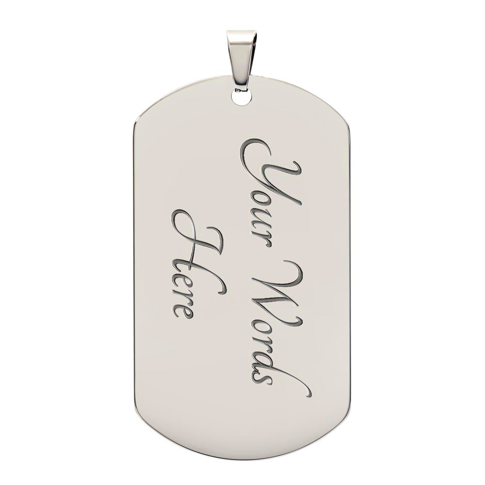 Dragon Ball - Dad To Son - Never Foget That I Love You - Goku - Gohan - Goten - Dragon Ball Dog Tag - Military Ball Chain - Luxury Dog Tag