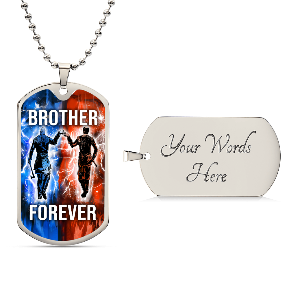 Viking - Brother Forever - Ragnar Lothbrok - Floki - Military Ball Chain - Luxury Dog Tag